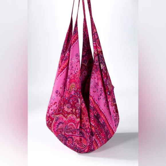 Hobo Beach Yoga Boho Chic Shoulder Bag - Ethnic Inspired Print - Fine Cotton - Picture 5 of 8